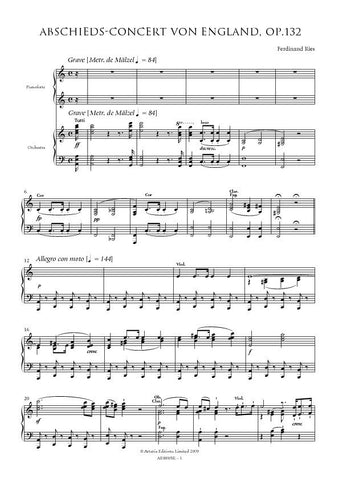 Ries, Ferdinand: Piano Concerto No. 7 in A minor, Op.132; Abschieds-Concert von England [Study Edition] (AE449/SE)