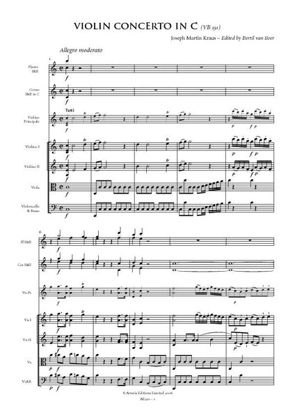 Kraus, Joseph Martin: Violin Concerto in C (VB 151) (AE450)