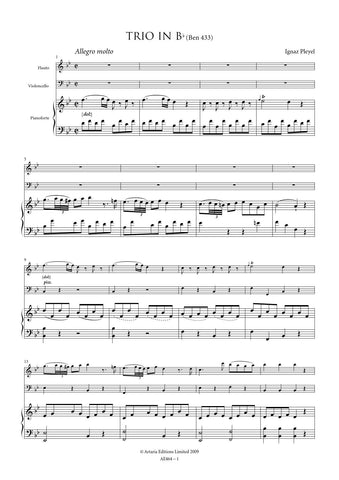 Pleyel, Ignaz: Piano Trio in B-flat (Benton 433) (AE464)