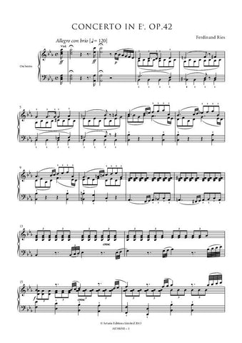 Ries, Ferdinand: Piano Concerto No. 2 in E flat, Op. 42 [Study Edition] (AE500/SE)