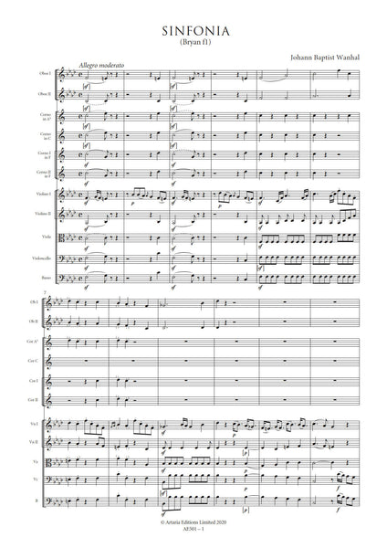 Wanhal, Johann Baptist: Sinfonia in F minor (Bryan f1) (AE501)