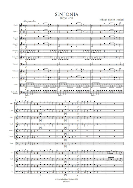 Wanhal, Johann Baptist: Sinfonia in C major (Bryan C7b) (AE503)