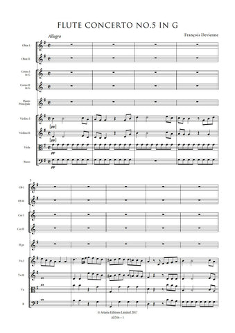 Devienne, François: Flute Concerto No.5 in G (AE516)