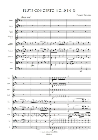 Devienne, François: Flute Concerto No.10 in D (AE521)
