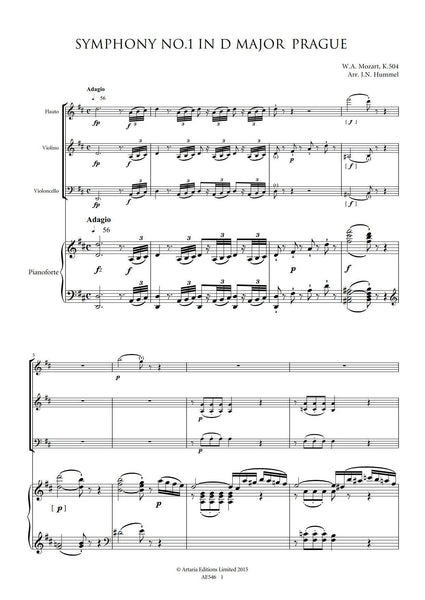 Hummel, Nepomuk Hummel: Mozart's Six Grand Symphonies No.1 in D, K.504 'Prague' (AE546)