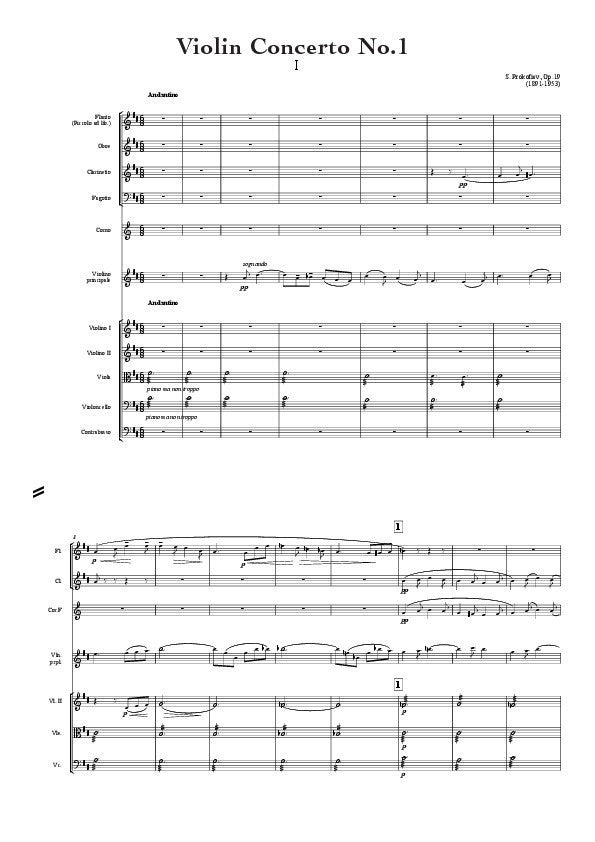 Prokofiev Violin Concerto Sheet Music