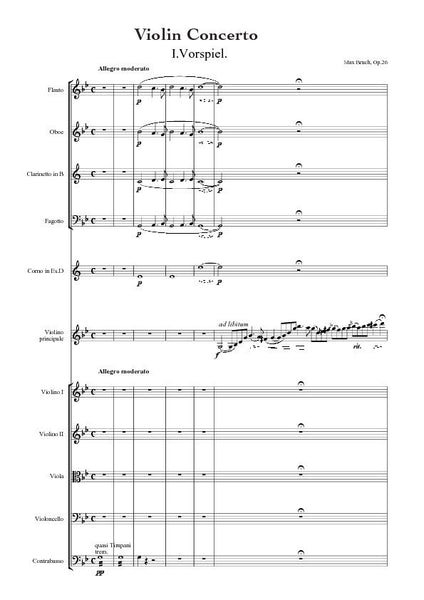 Bruch, Max: Violin Concerto No. 1 in G minor, Op. 26 (arr. for String Quintet & Wind Quintet) (AEGC4)
